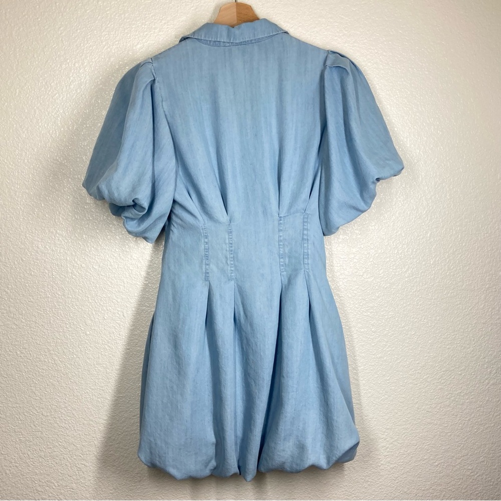 Tart Collections Kara Dress Open Air Blues XS Tencel Rayon Baloon Short Sleeves - Picture 9 of 16